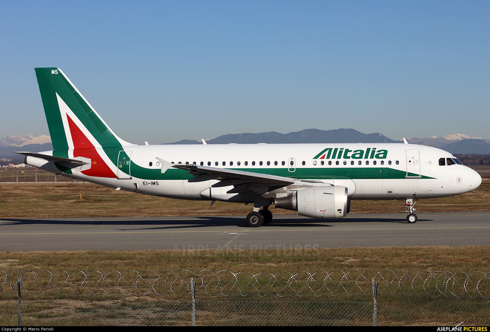 Alitalia EI-IMS aircraft at Milan - Malpensa
