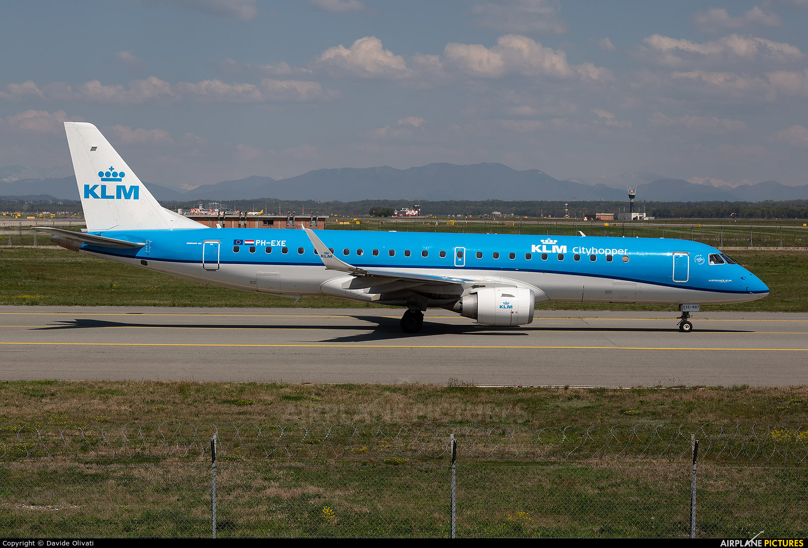 KLM Cityhopper PH-EXE aircraft at Milan - Malpensa