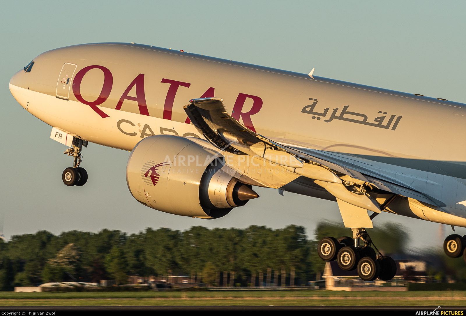 Qatar Airways Cargo A7-BFR aircraft at Amsterdam - Schiphol