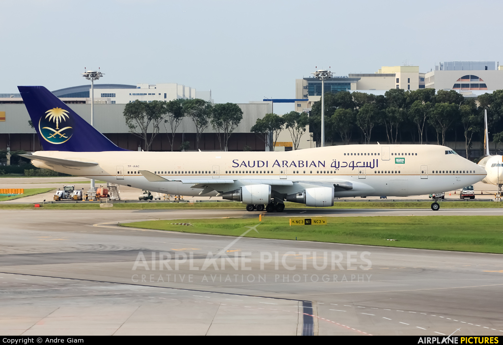 Saudi Arabian Airlines TF-AAC aircraft at Singapore - Changi