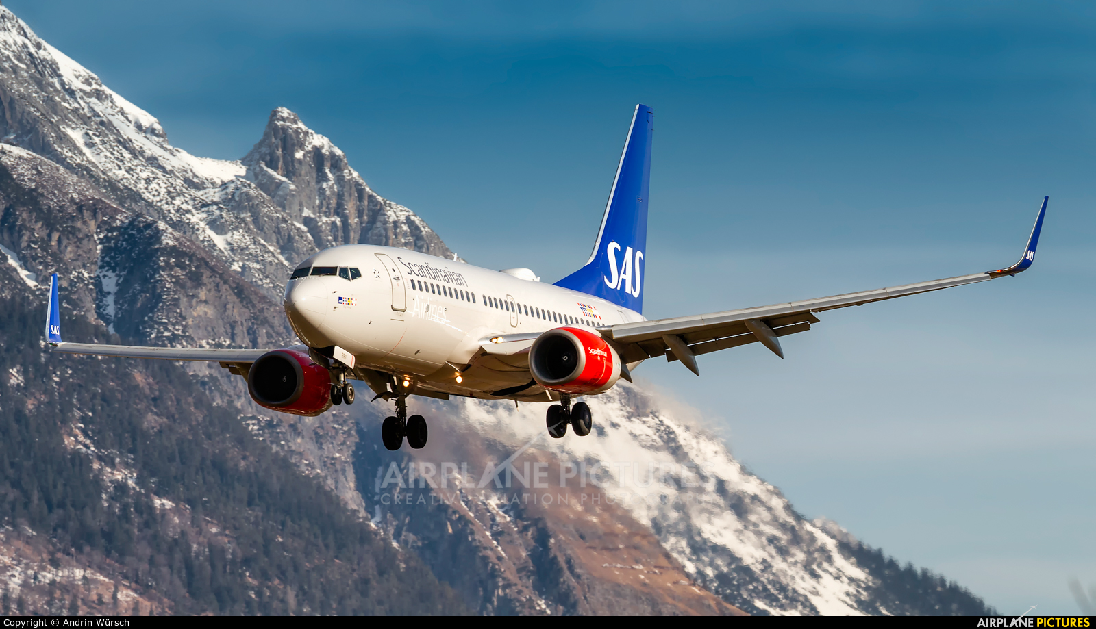 SAS - Scandinavian Airlines LN-RRB aircraft at Innsbruck