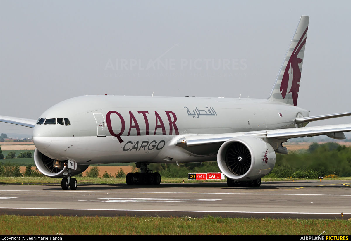 Qatar Airways Cargo A7-BFO aircraft at Liège-Bierset