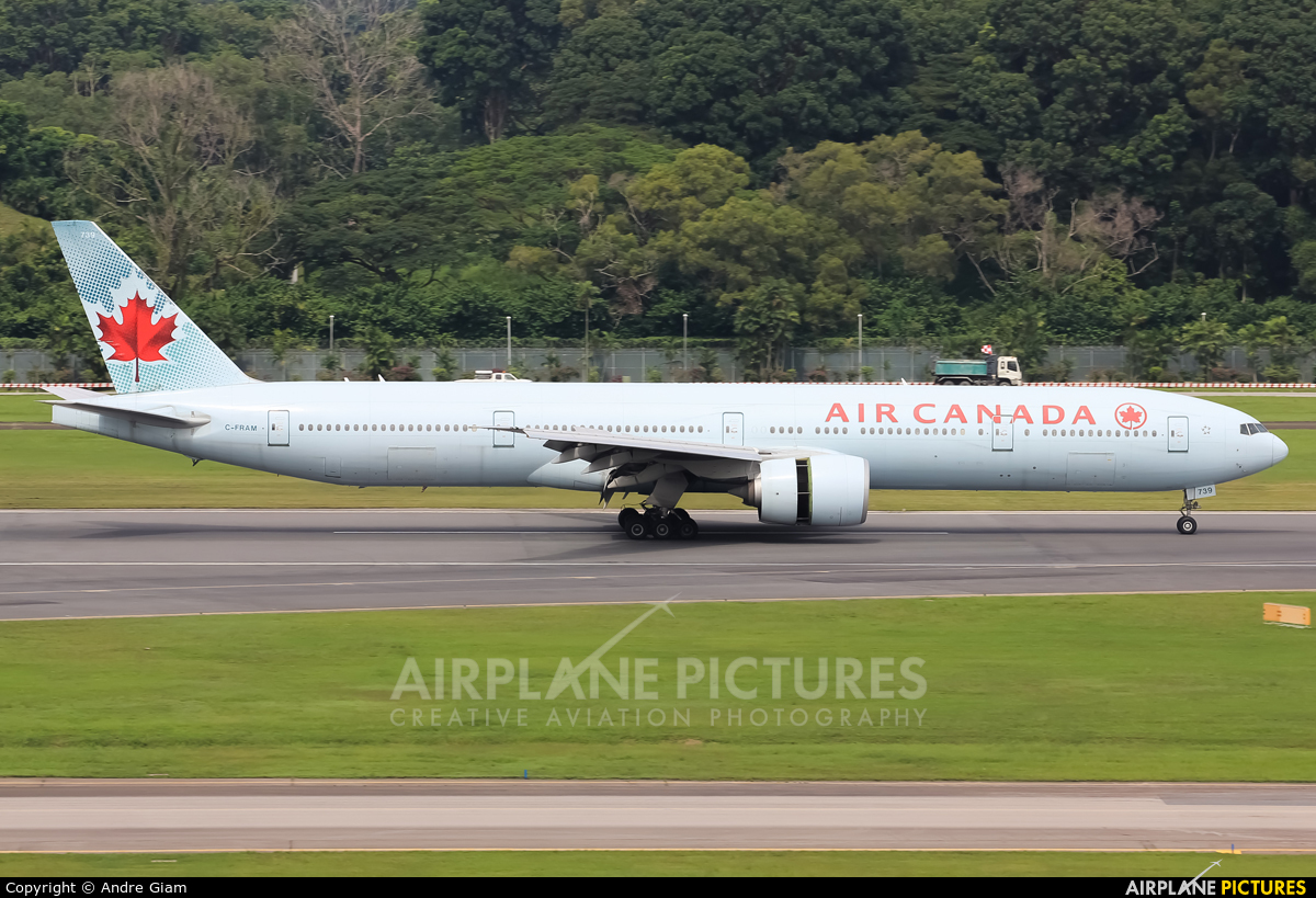 Air Canada C-FRAM aircraft at Singapore - Changi