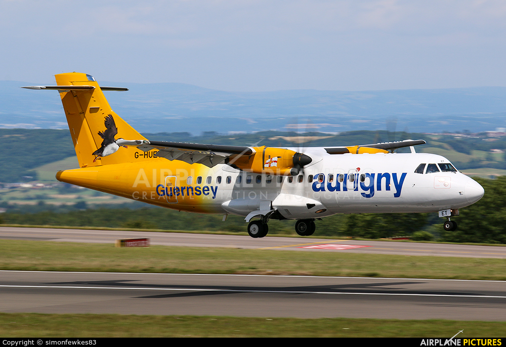 Aurigny Air Services G-HUET aircraft at Bristol - Lulsgate