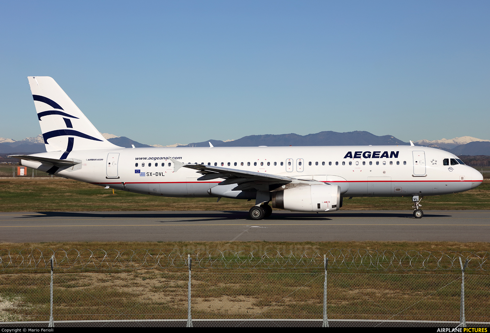 Aegean Airlines SX-DVL aircraft at Milan - Malpensa
