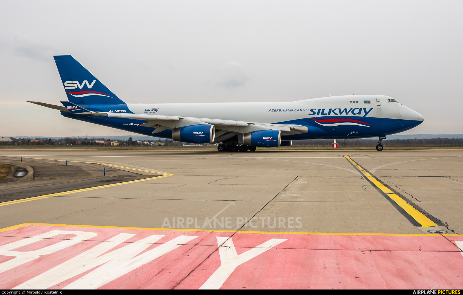 Silk Way Airlines 4K-SW008 aircraft at Ostrava Mošnov