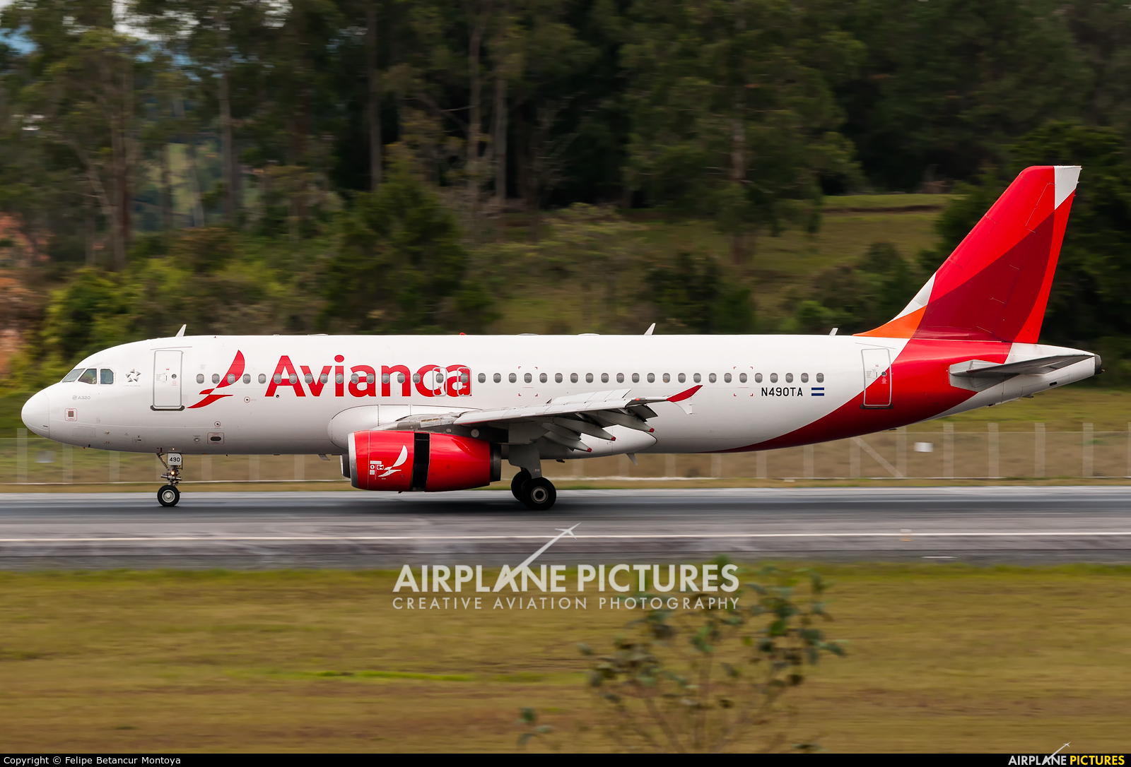 Avianca N490TA aircraft at Medellin - Jose Maria Cordova Intl