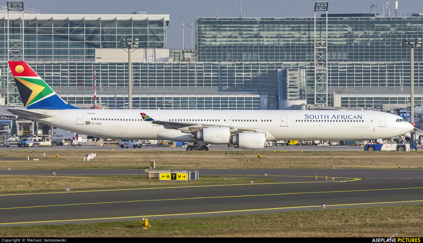 South African Airways ZS-SNH aircraft at Frankfurt