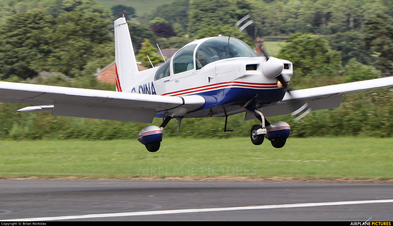 Private G-DINA aircraft at Welshpool