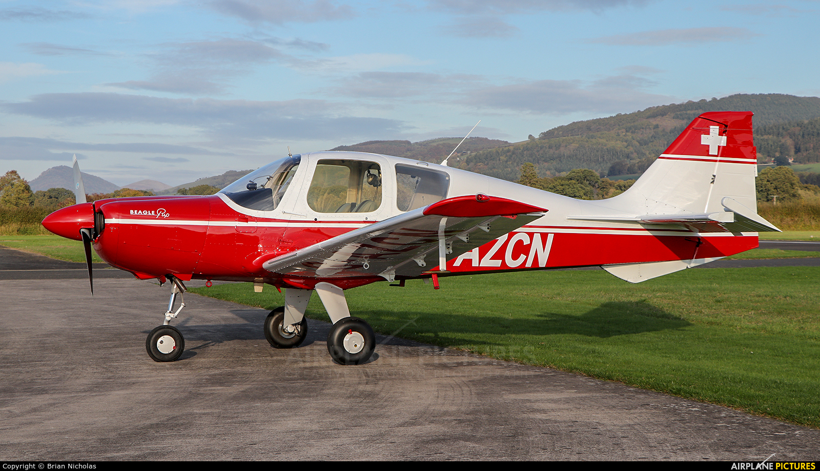 Private G-AZCN aircraft at Welshpool