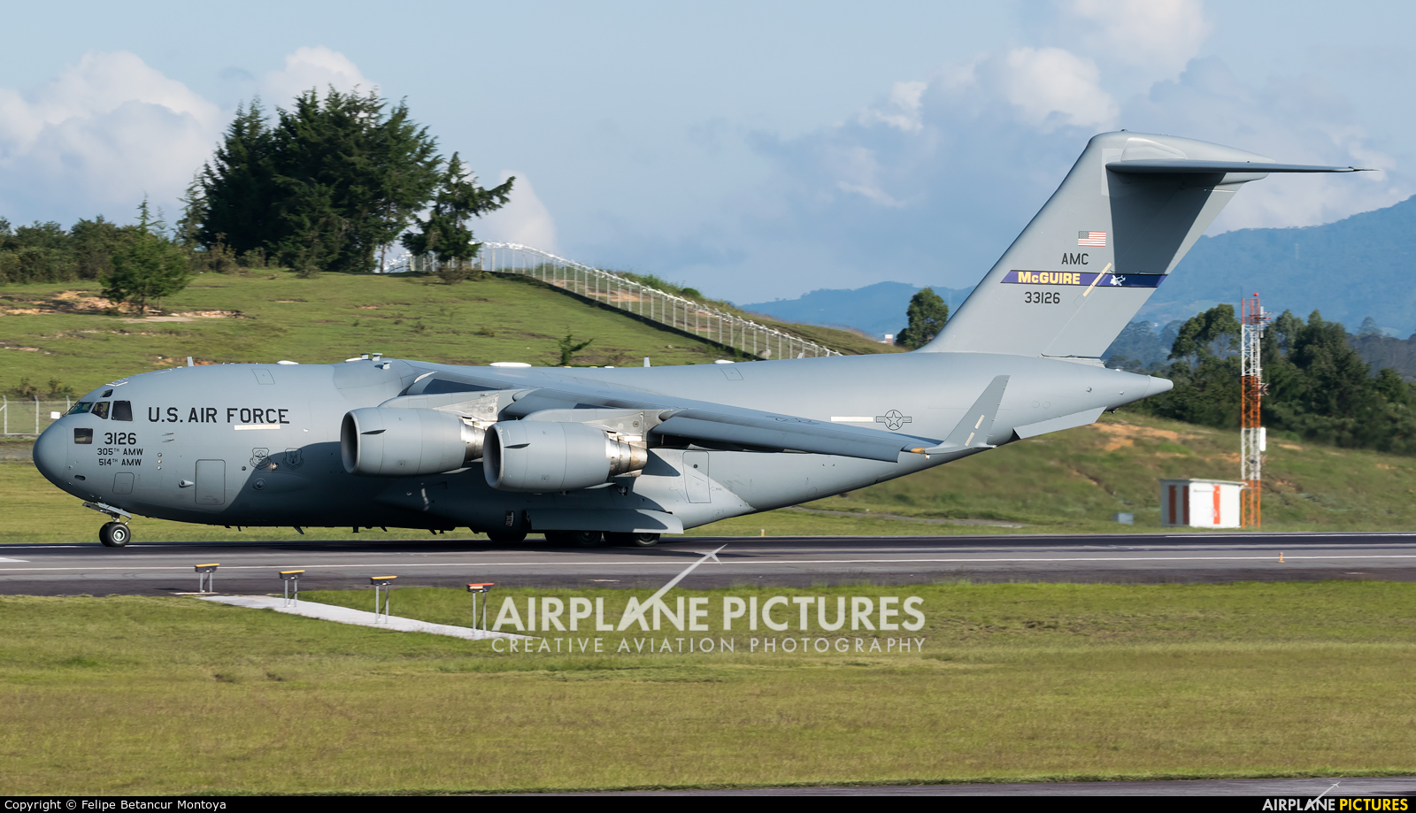 USA - Air Force 03-3126 aircraft at Medellin - Jose Maria Cordova Intl