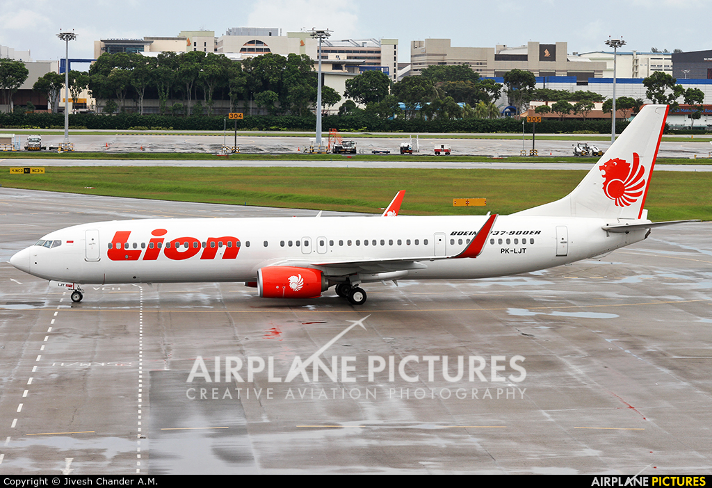 Lion Airlines PK-LJT aircraft at Singapore - Changi