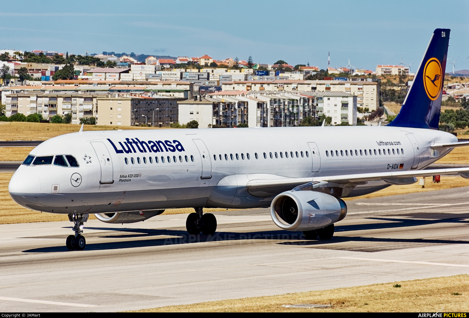 Lufthansa D-AIDA aircraft at Lisbon