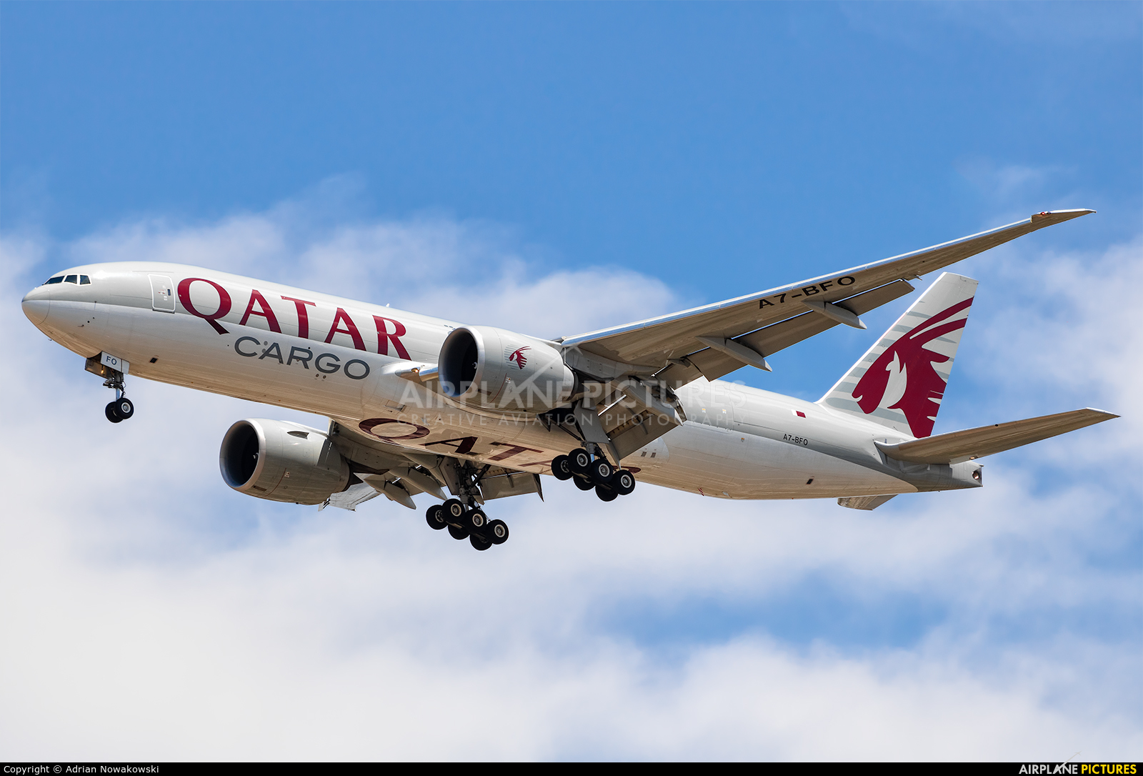 Qatar Airways Cargo A7-BFO aircraft at Madrid - Barajas