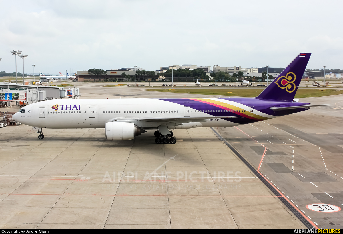 Thai Airways HS-TJF aircraft at Singapore - Changi