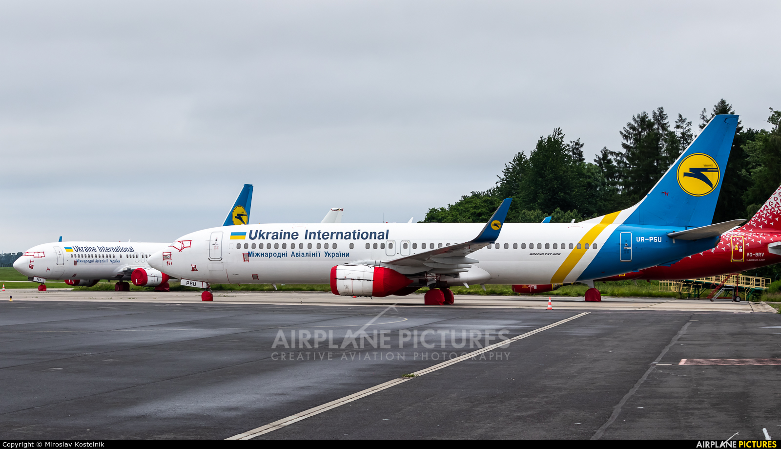 Ukraine International Airlines UR-PSU aircraft at Ostrava Mošnov