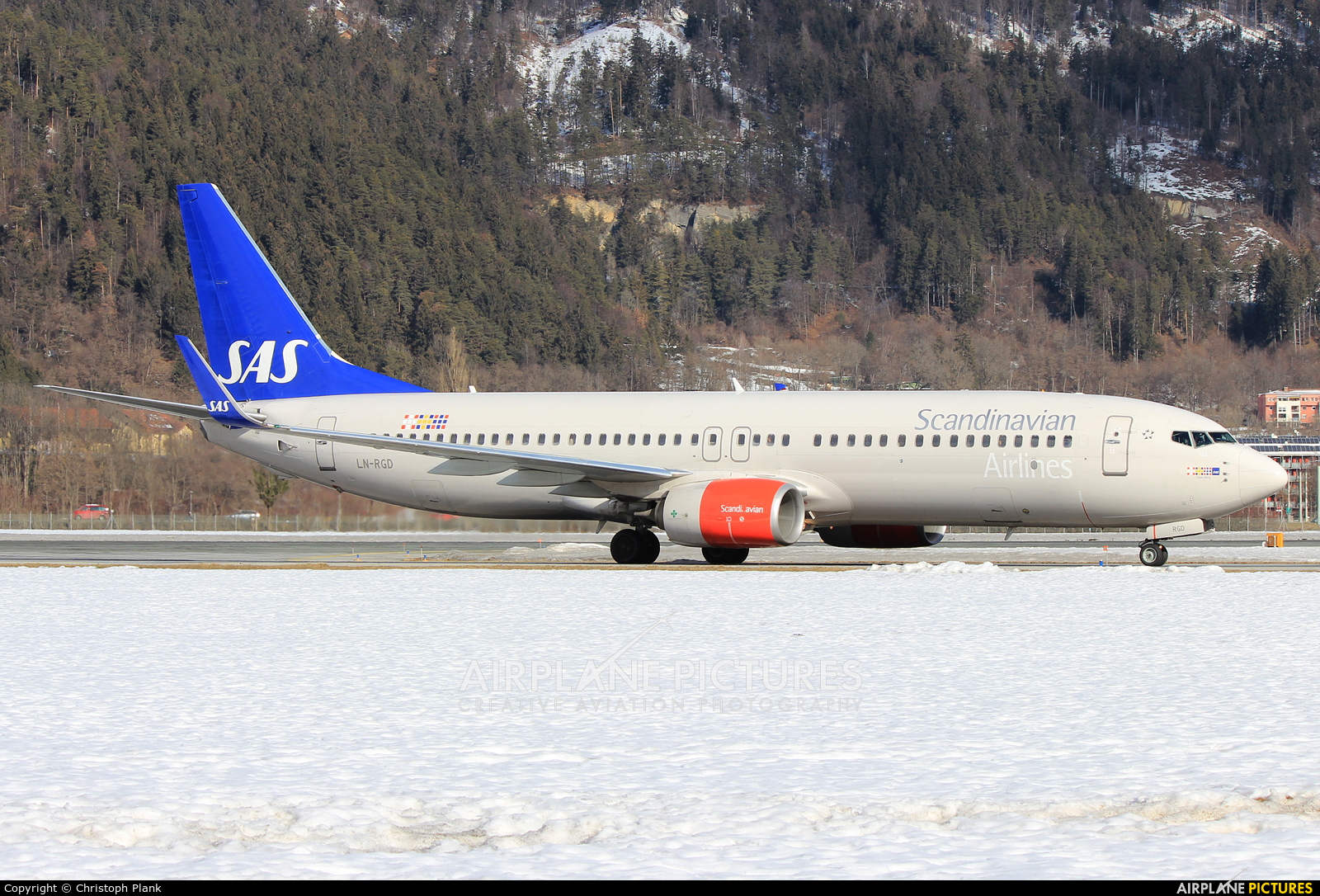 SAS - Scandinavian Airlines LN-RGD aircraft at Innsbruck