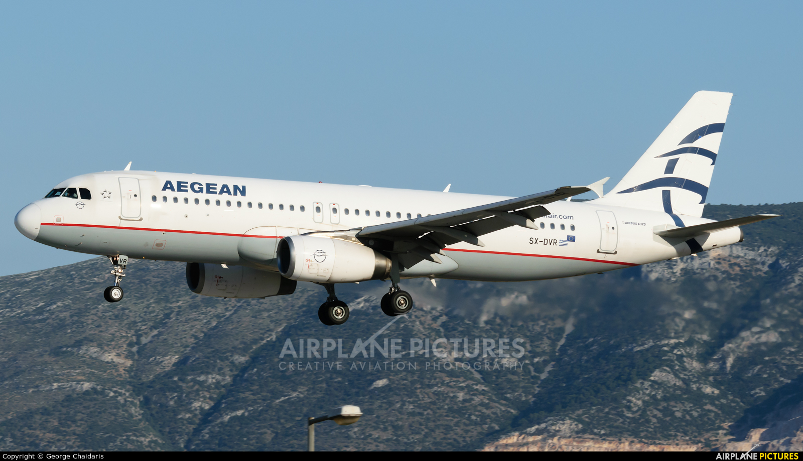 Aegean Airlines SX-DVR aircraft at Athens - Eleftherios Venizelos