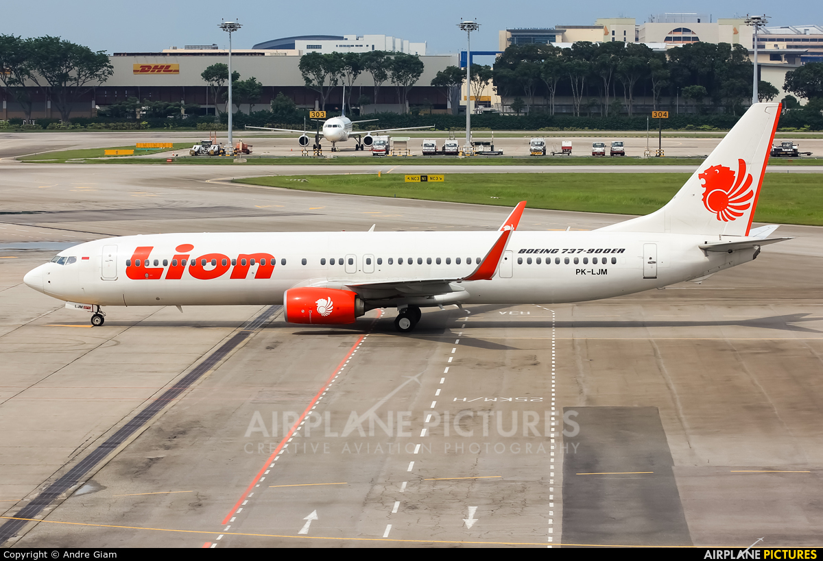 Lion Airlines PK-LJM aircraft at Singapore - Changi
