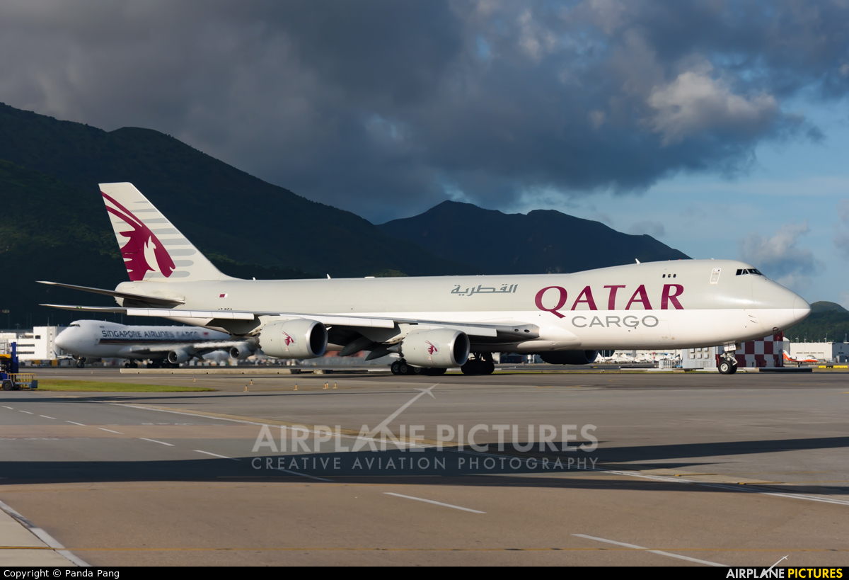 Qatar Airways Cargo A7-BGA aircraft at HKG - Chek Lap Kok Intl