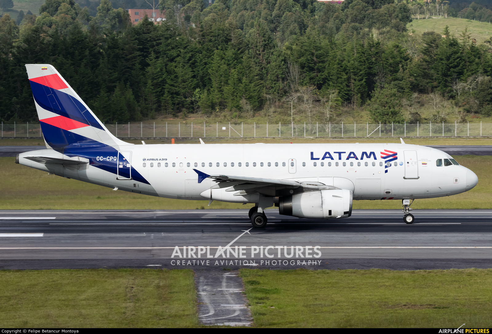 LATAM CC-CPQ aircraft at Medellin - Jose Maria Cordova Intl