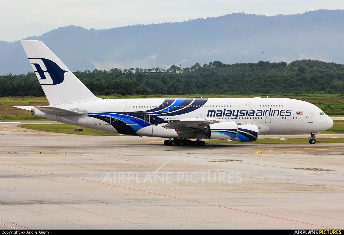 Malaysia Airlines 9M-MNA aircraft at Kuala Lumpur Intl