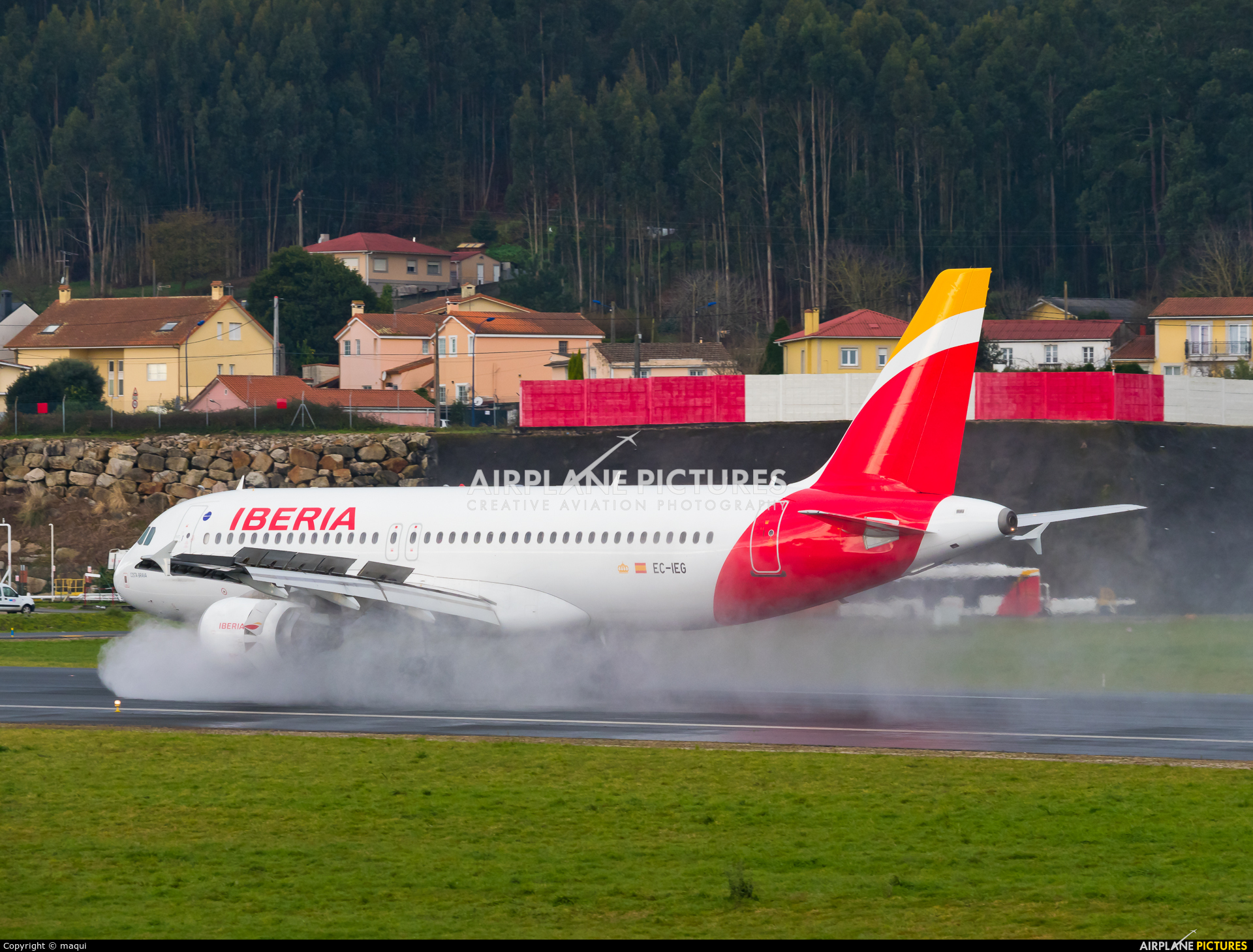 Iberia EC-IEG aircraft at La Coruña