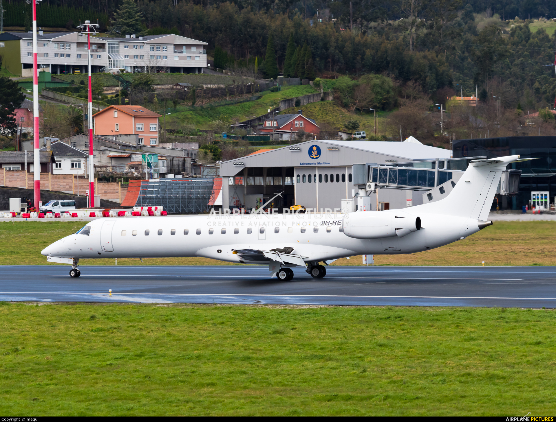 Maleth-Aero 9H-REY aircraft at La Coruña