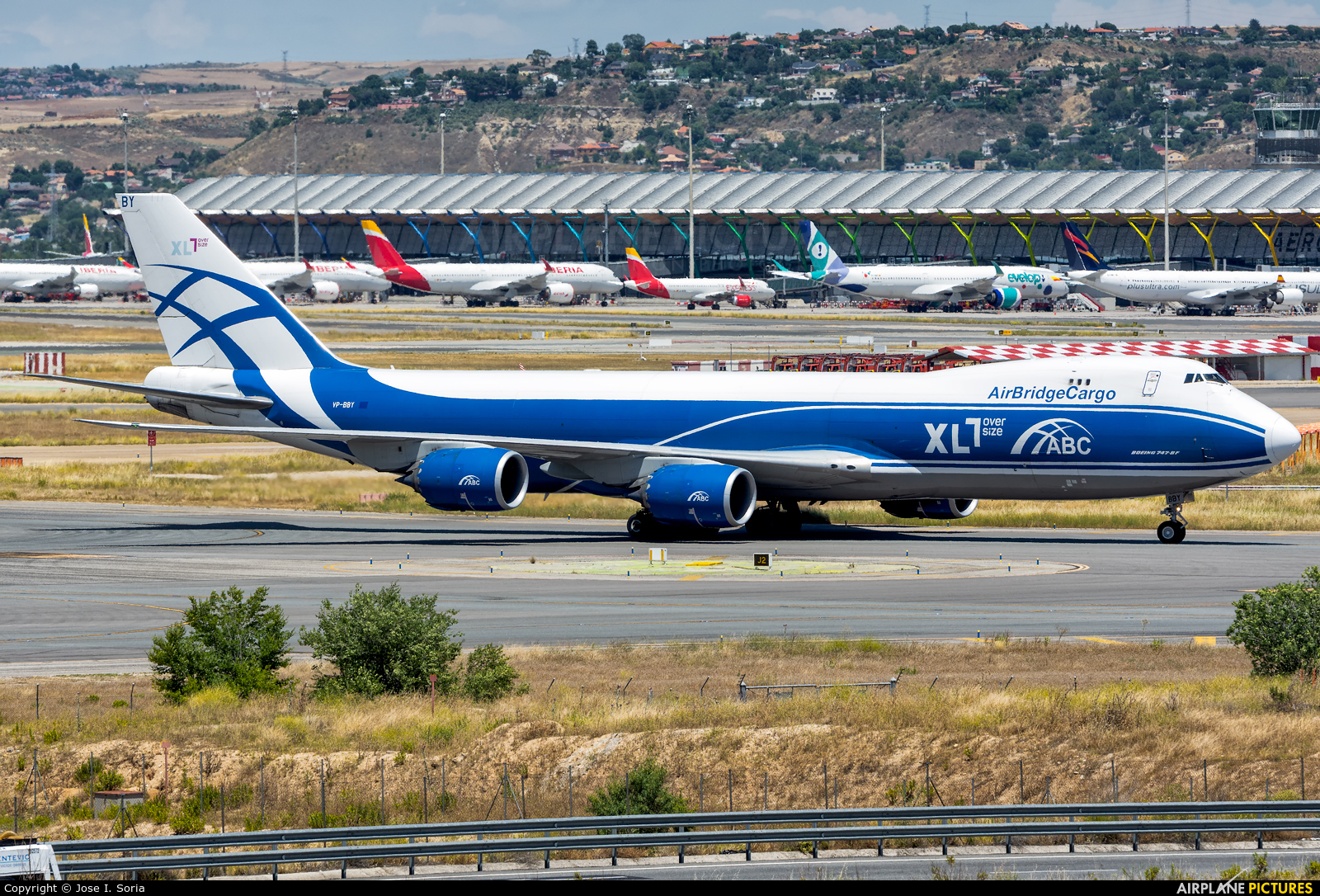 Air Bridge Cargo VP-BBY aircraft at Madrid - Barajas