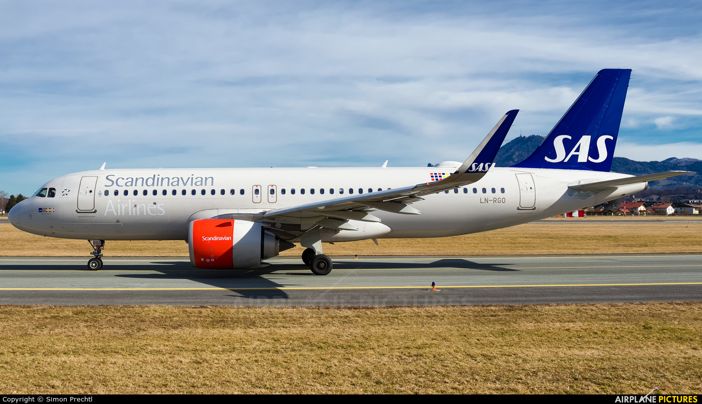 SAS - Scandinavian Airlines LN-RGO aircraft at Salzburg