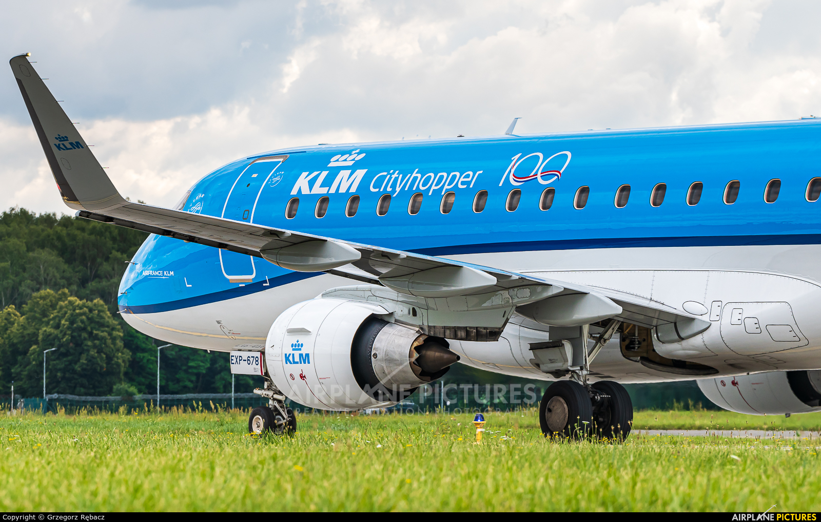 KLM Cityhopper PH-EXP aircraft at Kraków - John Paul II Intl