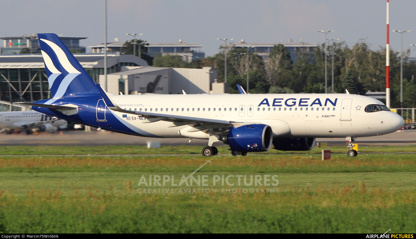 Aegean Airlines SX-NEA aircraft at Warsaw - Frederic Chopin