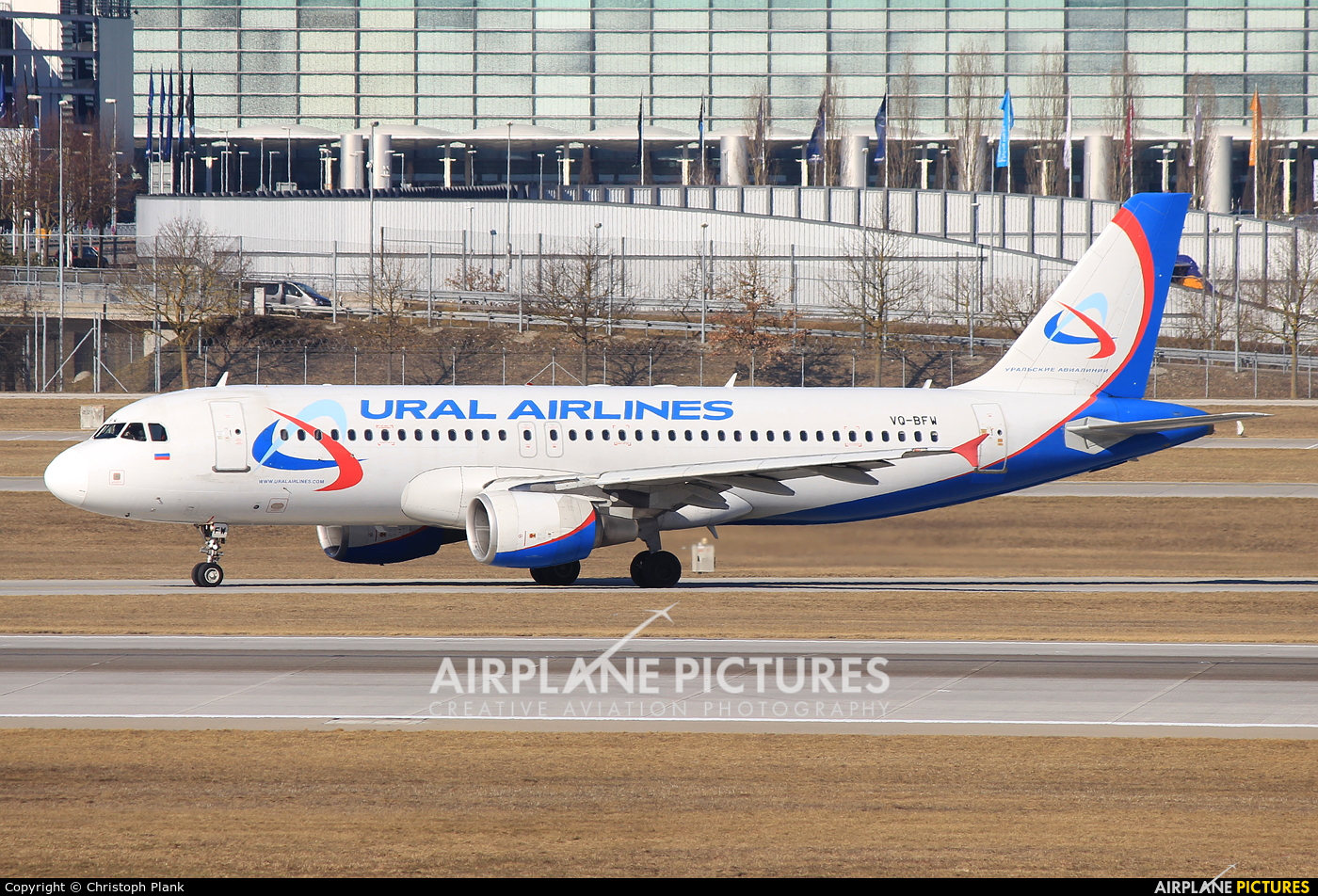 Ural Airlines VQ-BFW aircraft at Munich