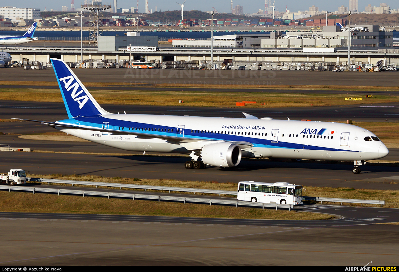 JA839A - ANA - All Nippon Airways Boeing 787-9 Dreamliner at Tokyo - Haneda  Intl | Photo ID 1327461 | Airplane-Pictures.net