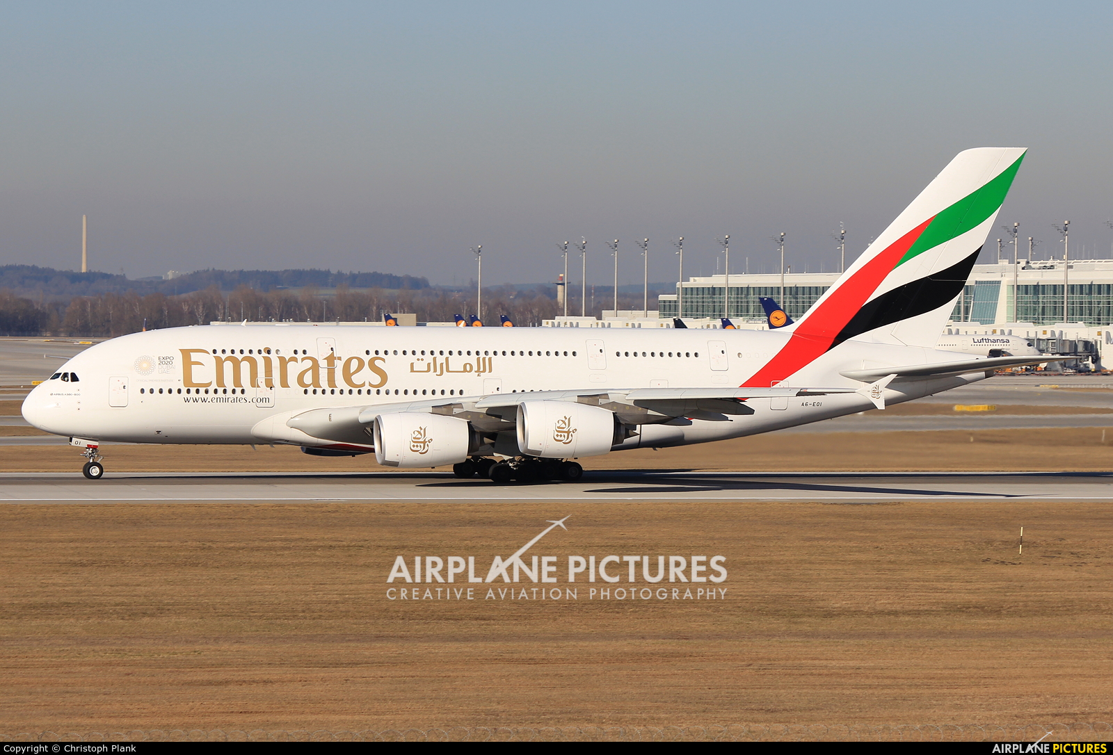Emirates Airlines A6-EOI aircraft at Munich