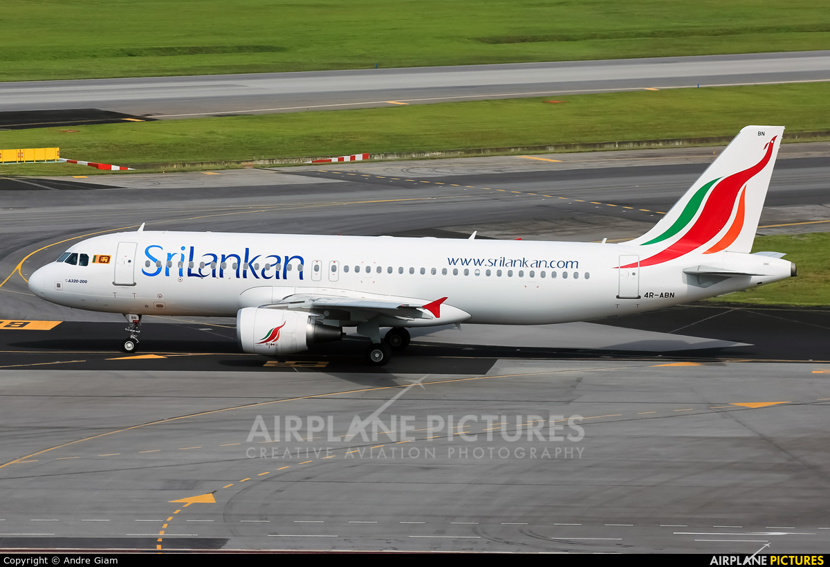 SriLankan Airlines 4R-ABN aircraft at Singapore - Changi