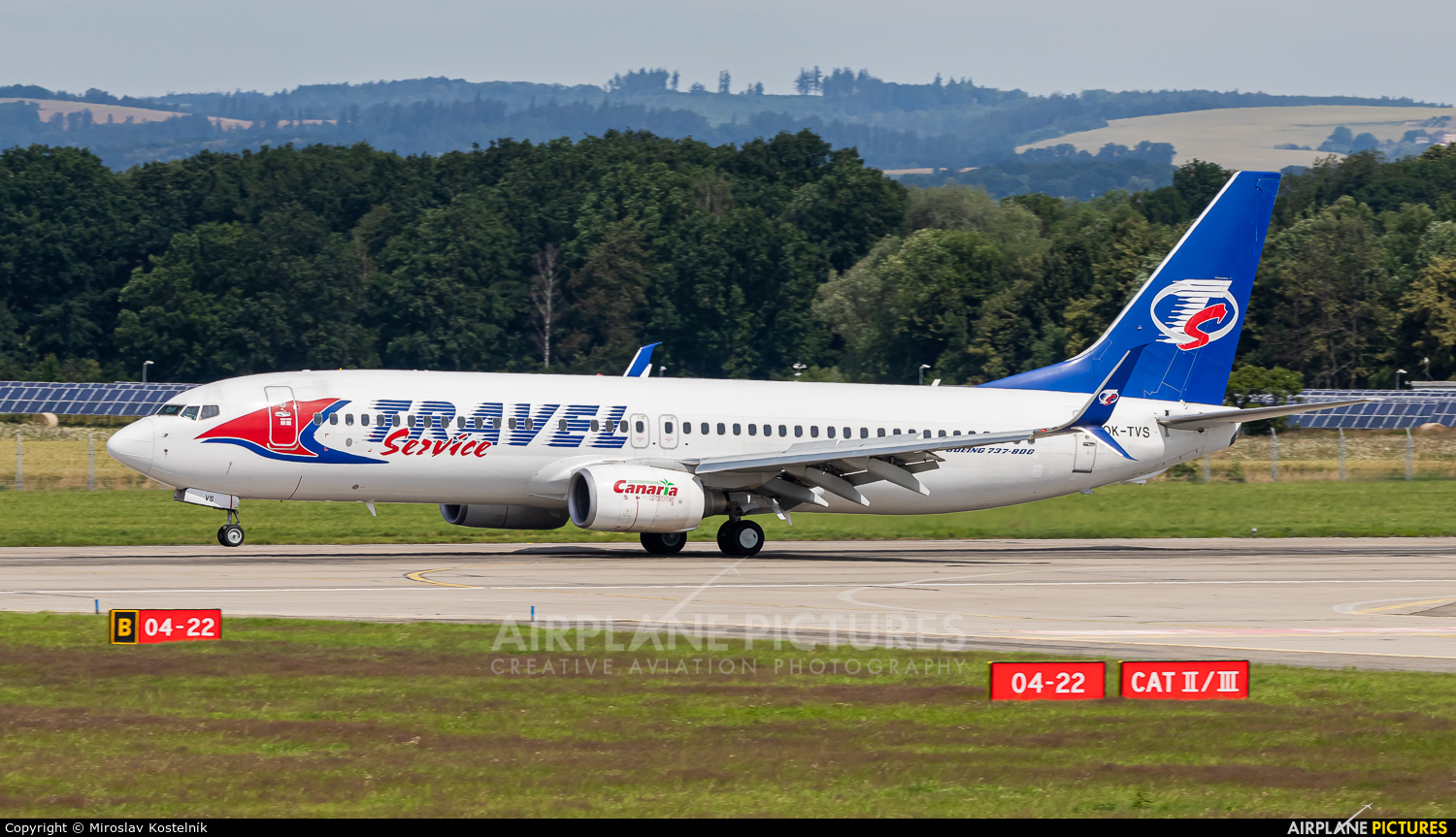 Travel Service OK-TVS aircraft at Ostrava Mošnov