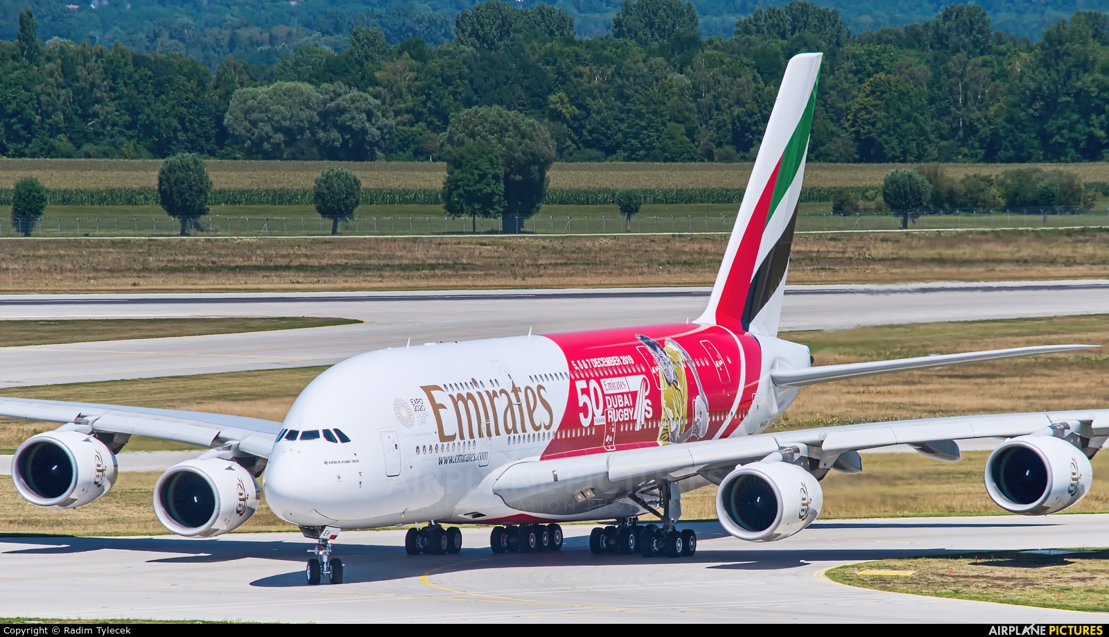 Emirates Airlines A6-EEV aircraft at Munich