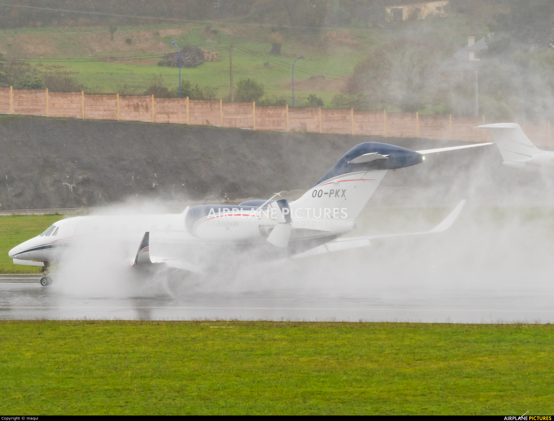 Air Service Liege OO-PKX aircraft at La Coruña