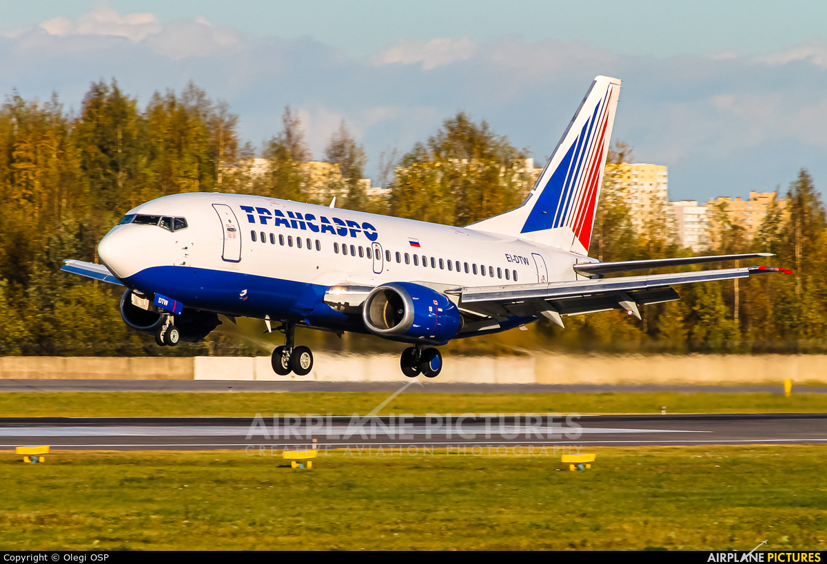 Transaero Airlines EI-DTW aircraft at St. Petersburg - Pulkovo