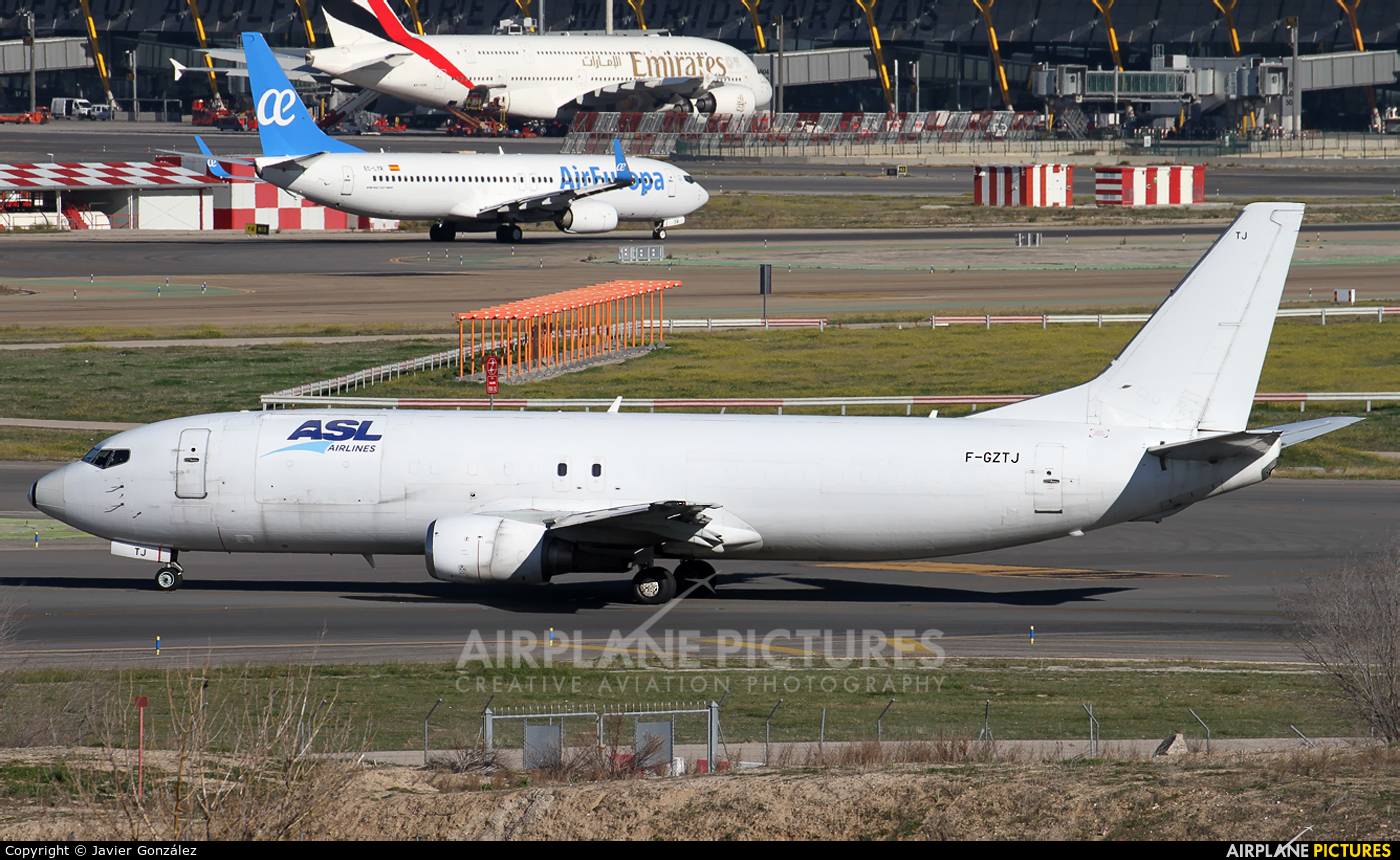 ASL Airlines F-GZTJ aircraft at Madrid - Barajas
