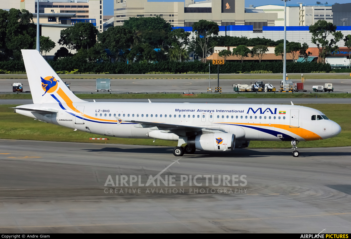 Myanmar Airways International LZ-BHG aircraft at Singapore - Changi