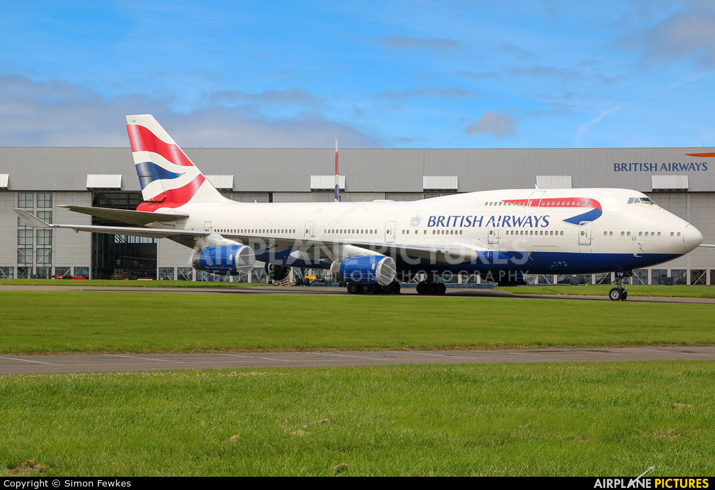 British Airways G-CIVW aircraft at Cardiff