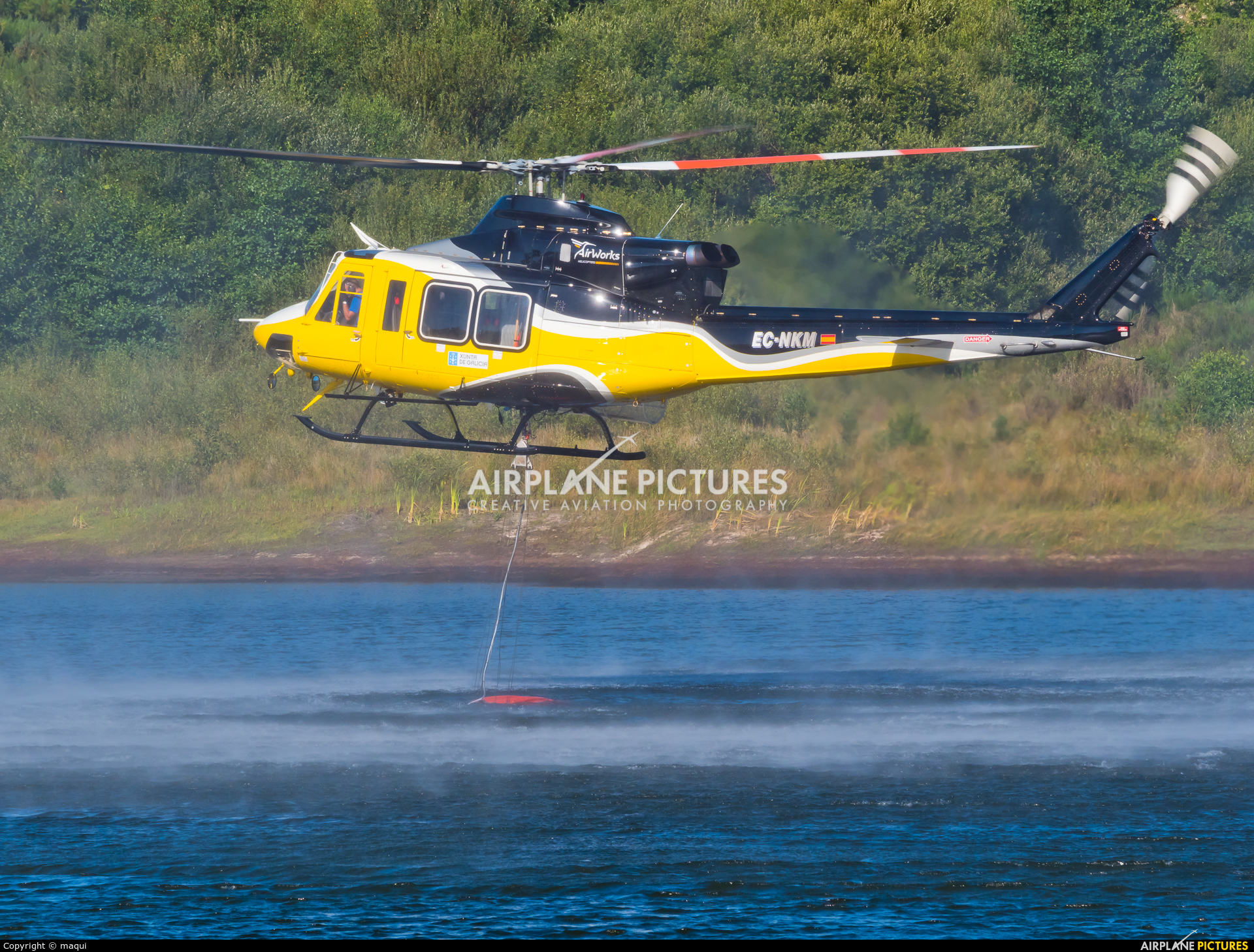 AirWorks Helicopters EC-NKM aircraft at La Coruña - Off Airport