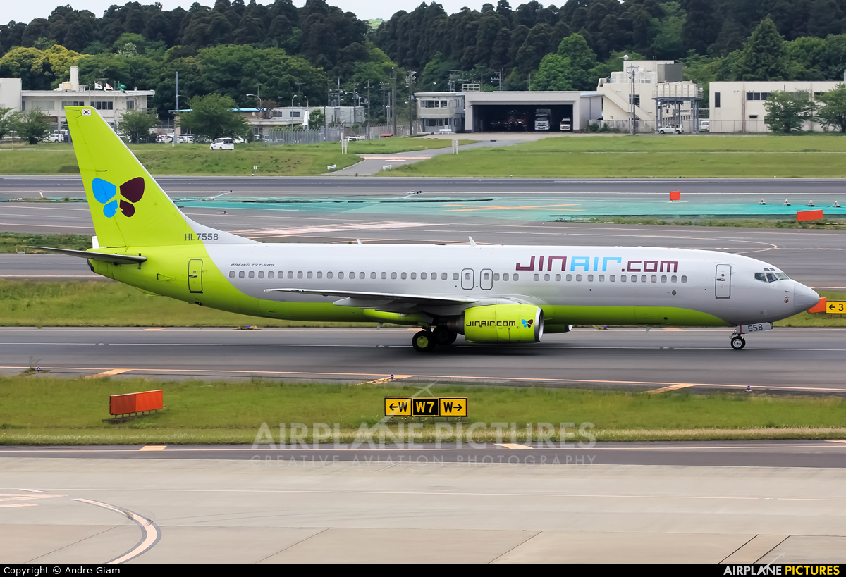 Jin Air HL7558 aircraft at Tokyo - Narita Intl