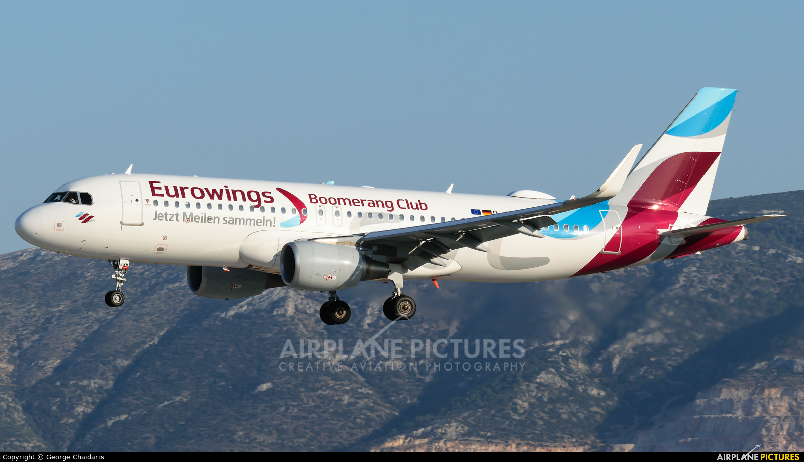Eurowings D-AEWM aircraft at Athens - Eleftherios Venizelos