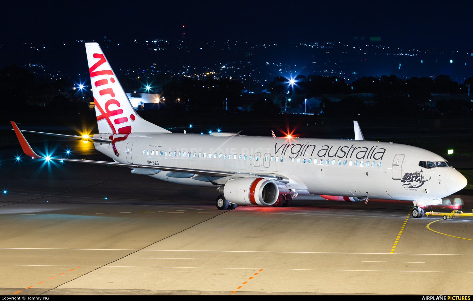 Virgin Australia VH-BZG aircraft at Adelaide Intl, SA