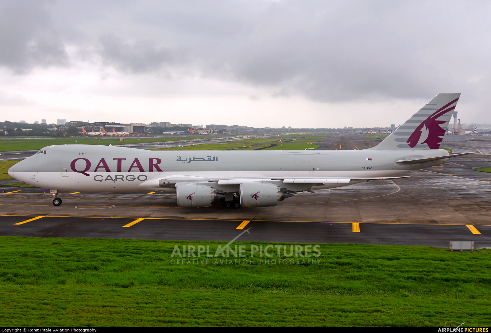 Qatar Airways Cargo A7-BGA aircraft at Mumbai - Chhatrapati Shivaji Intl