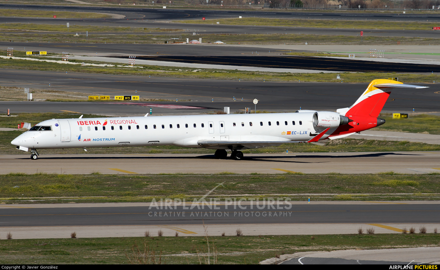 Air Nostrum - Iberia Regional EC-LJX aircraft at Madrid - Barajas