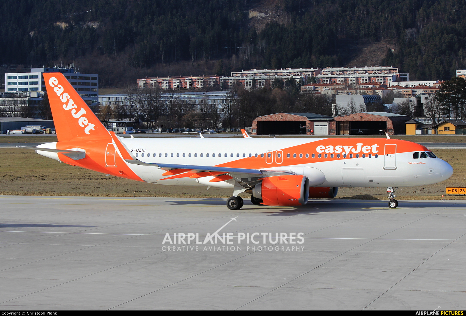 easyJet G-UZHI aircraft at Innsbruck